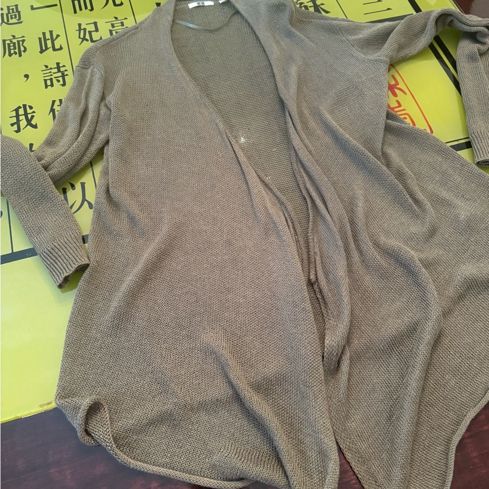 Uniqlo ladies linen cardigan
